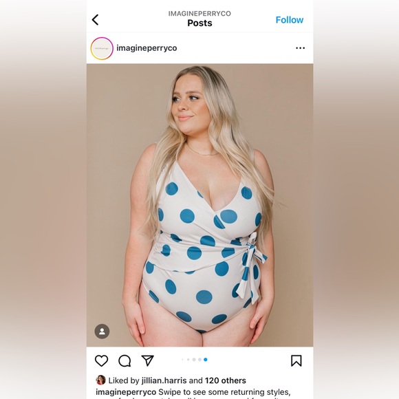 Imagine Perry Polka Dot Wrap Swimsuit - Picture 1 of 10
